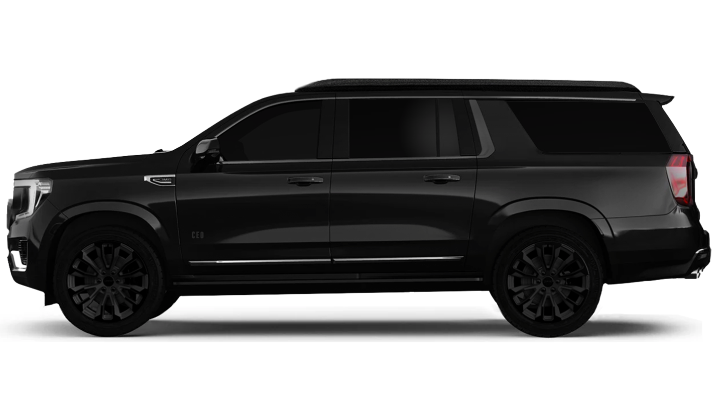 Large black modern SUV profile view.