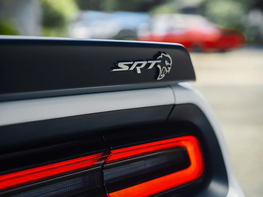 rear tail section of dodge challenger srt hellcat