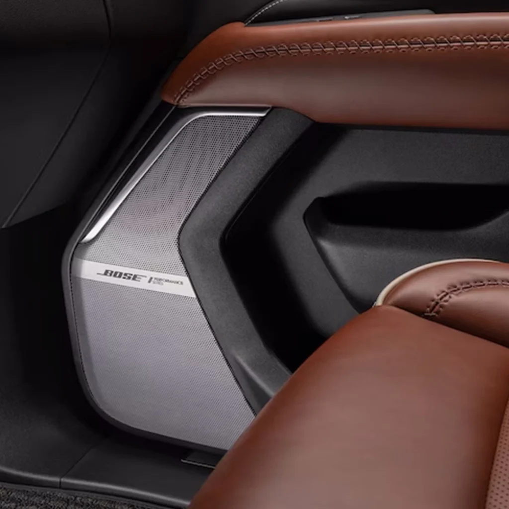 Bose speaker in luxury car interior.