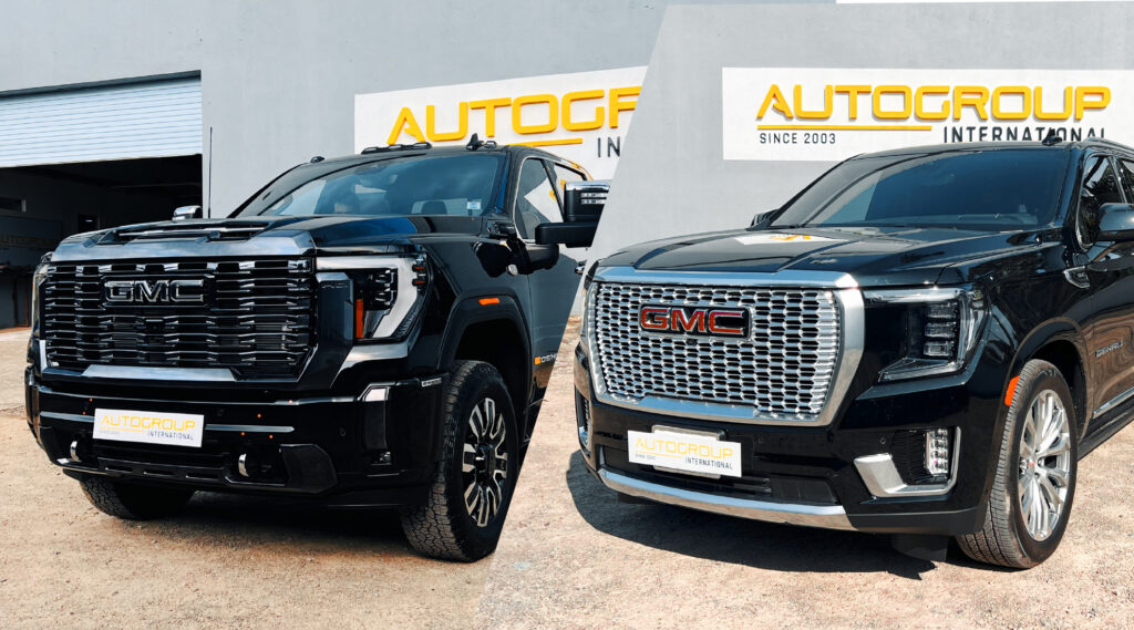 Right-hand drive versions of the gmc yukon suv and sierra pick-up truck