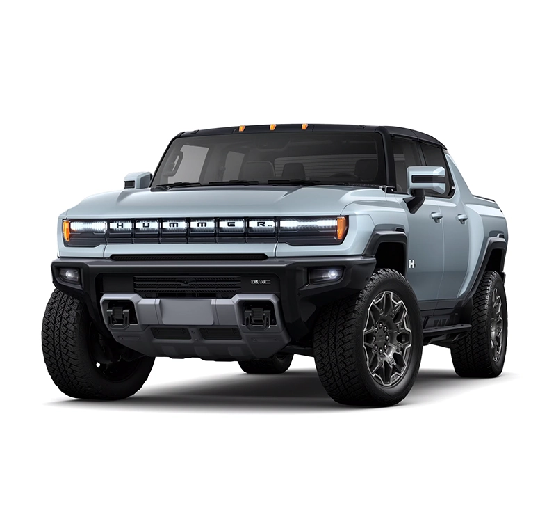 Ice Blue colored Hummer EV pickup 3x trim