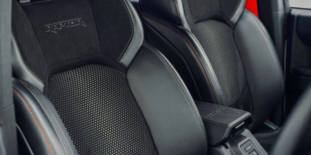 2025 Ford Bronco Raptor SUV in right-hand drive with the unique Raptor seats for driving comfort at Autogroup International