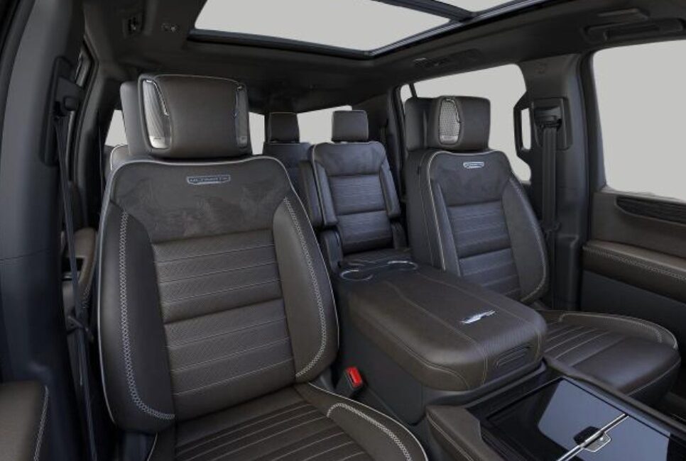 The 2025 GMC Yukon XL Denali Ultimate in Sterling Metallic by Autogroup International (7 seat luxury) in right-hand drive