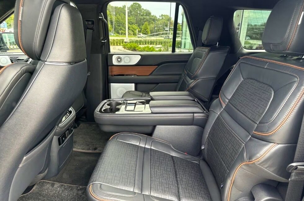 Brand new right-hand drive 2024 Lincoln Navigator L Black Label in Infinite Black with Invitation theme interior, Twin-turbo V6, 7-seat luxury & full conversion by Autogroup International.