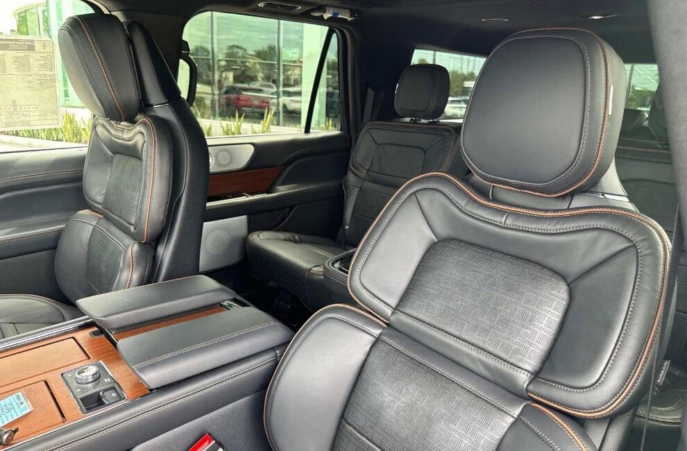 Brand new right-hand drive 2024 Lincoln Navigator L Black Label in Infinite Black with Invitation theme interior, Twin-turbo V6, 7-seat luxury & full conversion by Autogroup International.