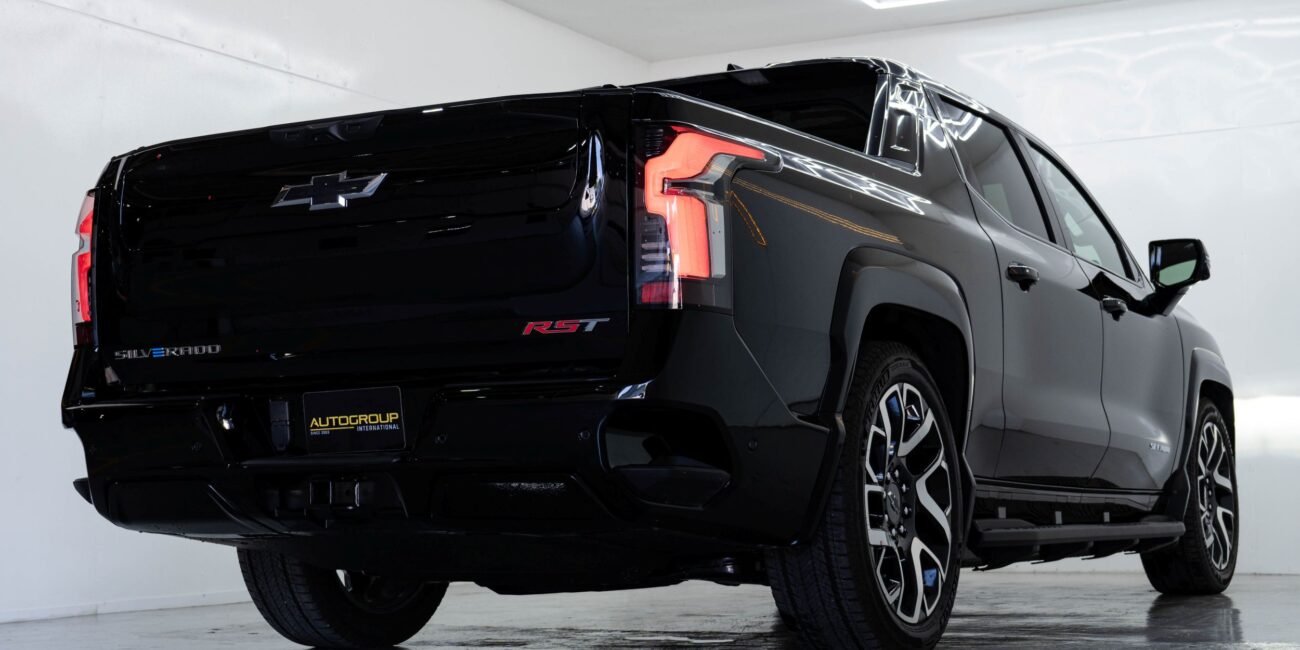 Right hand drive 2025 Chevrolet Silverado EV Pickup truck RST in Black Exterior with 793 km range by Autogroup International