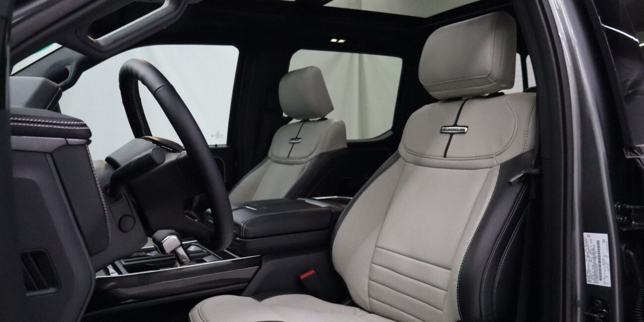 Right-hand drive 2025 Ford F-150 Lightning Platinum pickup