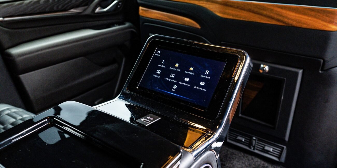 Private-jet luxury in a right-hand drive 2025 ‘The CEO’ by Autogroup International—GMC Yukon XL base, 6.2L V8, bespoke VIP private rear cabin