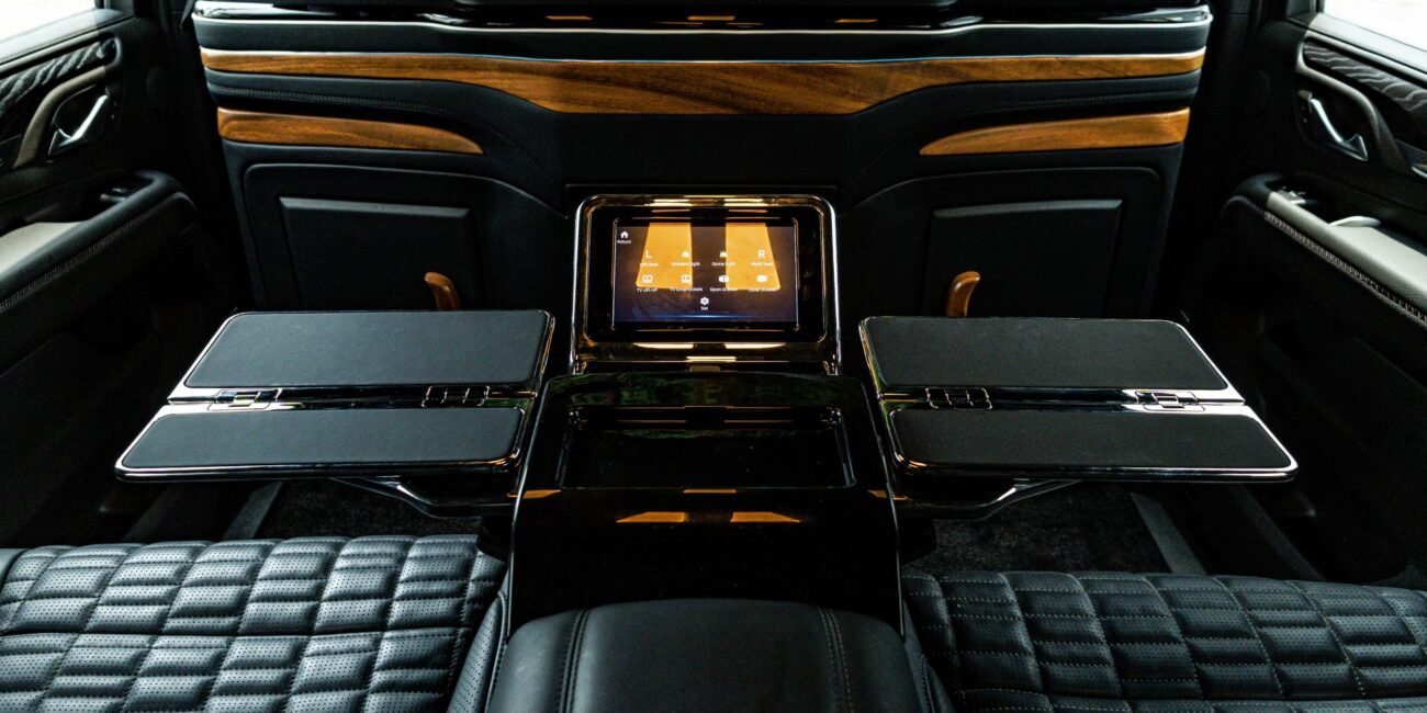 Private-jet luxury in a right-hand drive 2025 ‘The CEO’ by Autogroup International—GMC Yukon XL base, 6.2L V8, bespoke VIP private rear cabin
