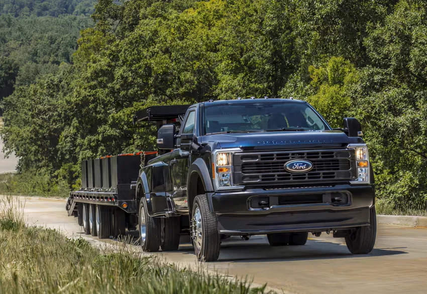 Right hand drive 2026 Ford F-450 DRW Super Duty pickup iconic across the lineup, from XL Regular Cab to the flagship Platinum Crew Cab. Performance