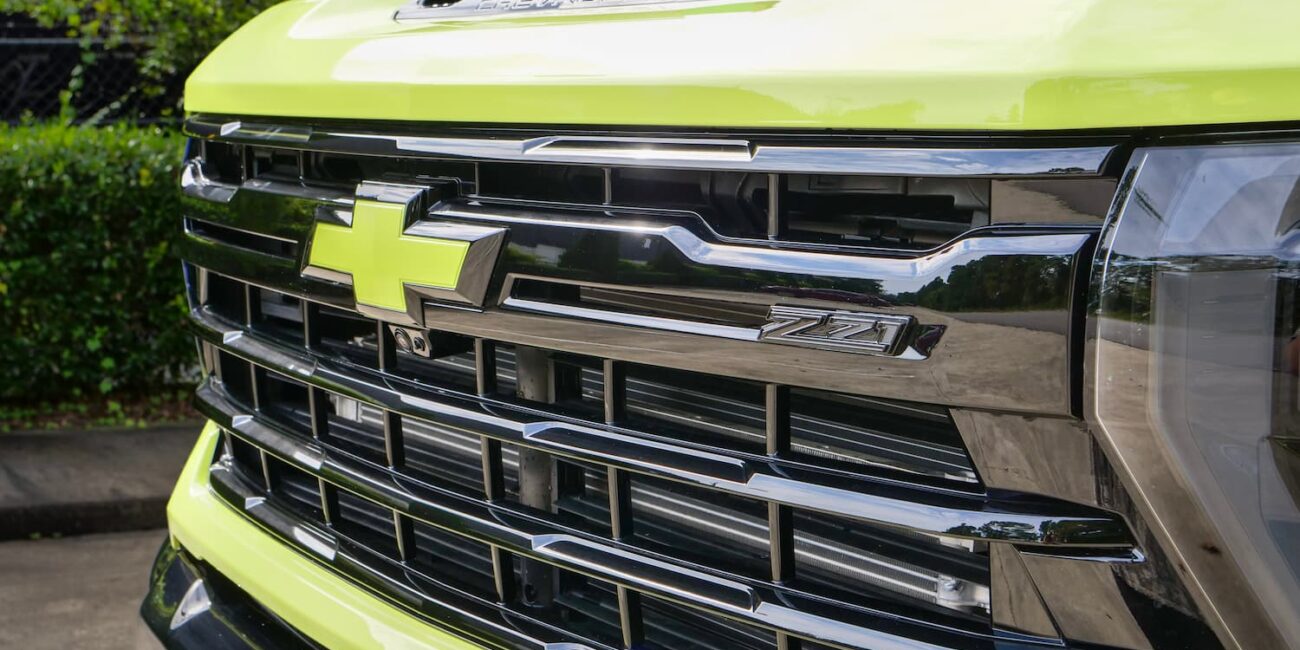 Chevrolet Silverado Z71 front grille close-up view
