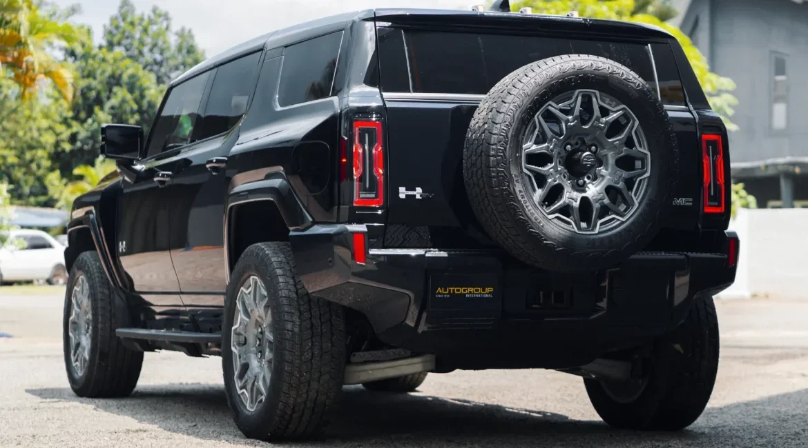 Black electric SUV parked outdoors