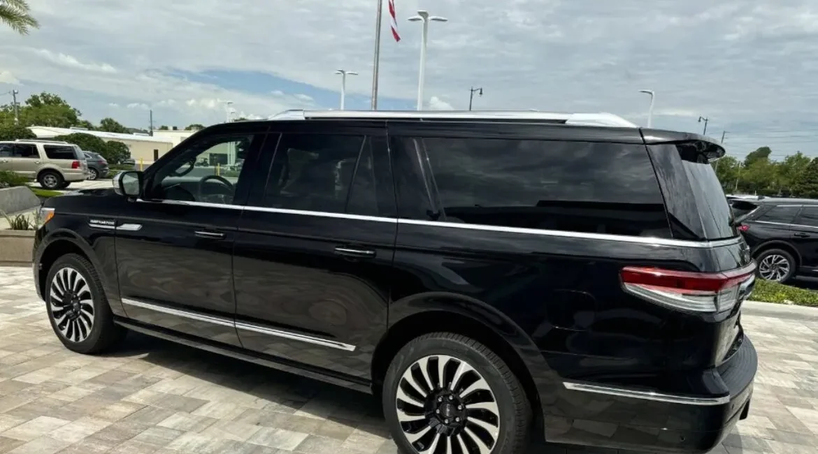 Black luxury SUV parked outdoors