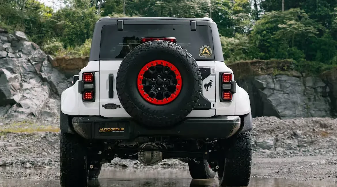 Off-road SUV parked on muddy terrain