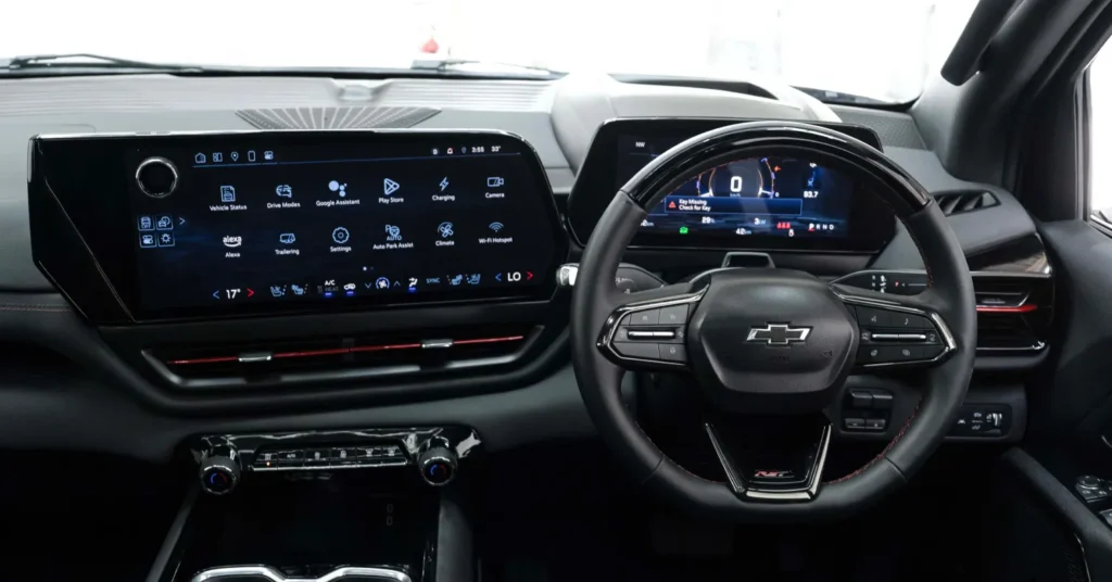 Chevrolet car interior with digital dashboard